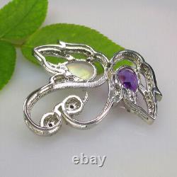 6.98 g Attractive 925 Silver Stunning Pendent With Natural Amethyst, Moonstone