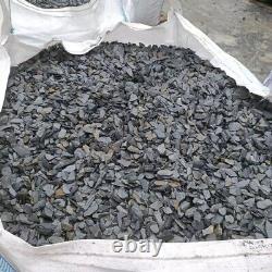 900kg JUMBO BULK BAG OF SLATE CHIPPINGS 25mm NATURAL GREY WELSH SLATE