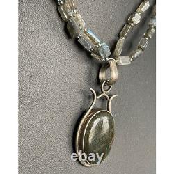 925 Sterling Silver Labradorite Necklace Sky