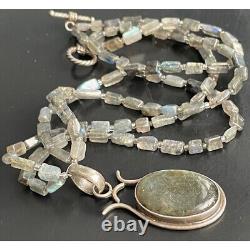 925 Sterling Silver Labradorite Necklace Sky