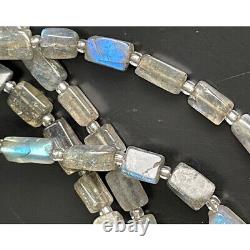 925 Sterling Silver Labradorite Necklace Sky