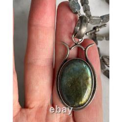 925 Sterling Silver Labradorite Necklace Sky