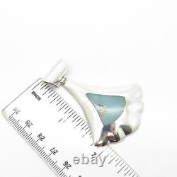 950 Silver Real Aquamarine Gemstone Pendant