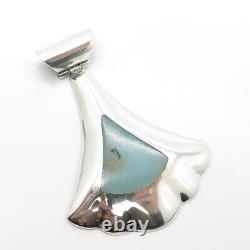 950 Silver Real Aquamarine Gemstone Pendant