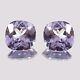 Aaa Natural Ceylon Violet Spinel Loose Cushion Gemstone Cut Matched Pair 7x7 Mm