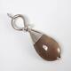 Artisan Crafted Modernist Large Gray Agate Sterling Silver Teardrop Pendant