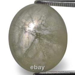 BURMA Trapiche Sapphire 8.92 Cts Natural Untreated Silver Grey Oval