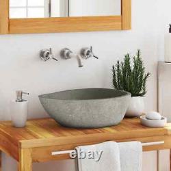 Basin Natural River Stone Oval Washroom Cloakroom Wash Sink Multi Sizes vidaXL