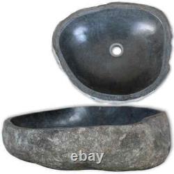 Bathroom Basin Oval Shape Wash Sink Bowl Stone Natural River Equipment 38-45 cm