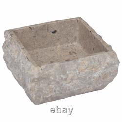 Bathroom Natural Marble Sink Small Real Square Stone 30x30cm Handmade Wash Basin