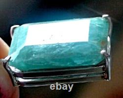Big! 43.0 Ct Natural Beryl Aquamarine Pendant 925 Sterling Silver