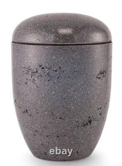 Biodegradable Cremation Ashes Urn Graphite Grey Natural Stone Effect