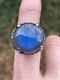 Bloodmilk Dark Blue/eldritch Grey Labradorite Phantom Globe Ring Size 7.75