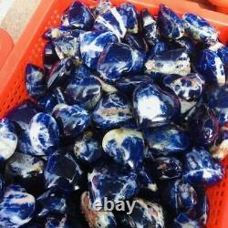 Blue Veins Natural Polished Stone Crystal Heart For Decoration Healing Ornaments