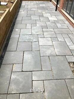 CLEARANCE Grey Limestone Paving Natural Indian patio slabs mixed size 22mm