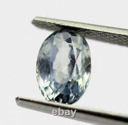 Certified Natural Grey Sapphire Loose 1.40 Ct Unheated Ceylon Oval Cut Gemstone