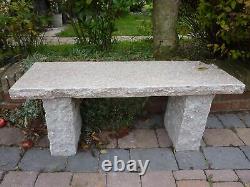 Classic Natural Granite Pink Stone Bench Large Garden Benches
