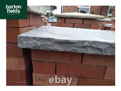 Coping Stones, 600x400x50mm Tumbled Natural Sandstone Extra Wide Wall Copings