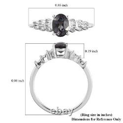 Ct 1.1 Promise Diamond Ring 925 Silver Platinum Plated Spinel Size 6