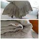 Duvet Cover Set & Pillow With Ruffle Natural Color Stone Washed Seamless Full