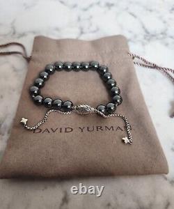 David Yurman Jewelry 925 Sterling Silver 8mm Hematite Spiritual Beads Bracelet