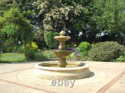Decorative Cast Stone Double Bowl Garden Fountains from Acanthus