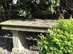 Decorative Cast Stone Portland Bench Seat with fluted legs ST10 from Acanthus