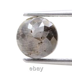 Diamond Gray Natural diamond 2.13Ct 7.5MM Round Tambulicut diamond Fancy diamond