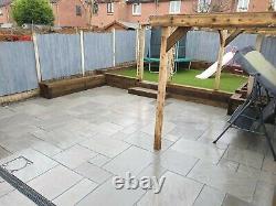 EM Silver Grey Riven 15m2 Indian Sandstone Patio Pack (Breakages) 22mm Calibrate