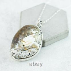 Earth Pendant Big Amber Pendant Unique Stone Necklace Raw Handmade Jewellery