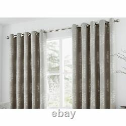 Elmwood Metallic Detail Jacquard Stone Grey Cushion Covers OR Eyelet Curtains