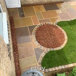 Enhance Your Garden with Elegant Autumn Brown Sandstone Paving Slabs