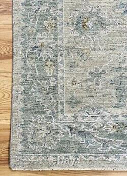 Faded Stone Grey Blue Vintage Traditional Durable Quality Area Rugs Runner Round