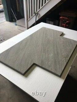 Fireplace Hearth 120cm x 100cm Natural Grey Sandstone Cut to Size Option