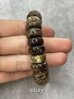 GENUINE Baltic Amber Bracelet. Green Amber Stone Bracelet. Raw Amber Bracelet 28g