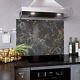 Glass Splashback Kitchen Cooker Panel Any Size Natural Stone Marble Granite Gold