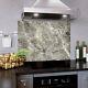 Glass Splashback Kitchen Tile Cooker Panel Any Size Natural Marble Stone Texture
