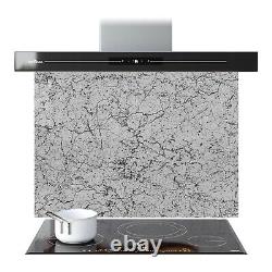 Glass Splashback Kitchen Tile Cooker Panel ANY SIZE Natural Stone Marble Texture