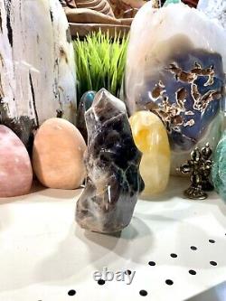 Gray Moonstone Crystal Rock Healing Crystals Yoga Reiki Meditation 6.5x3.5