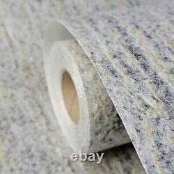 Gray yellow Silver Natural Real Terra Mica Stone Wallpaper Plain Glitter effect