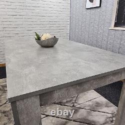 Grey Dining table and 4 chairs set of 4 kitchen set with benches