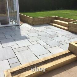 Grey Garden Slabs Indian Sandstone Patio Pack Mixed Size Premium Quality