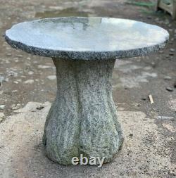 Grey Granite Table Natural Stone Hand Carved
