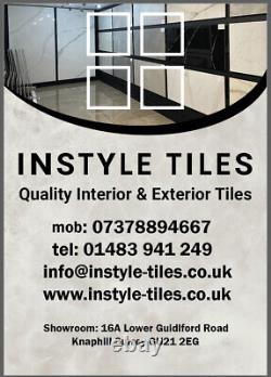 Grey Porcelain Tiles Onyx effect Bathroom Kitchen Wall Floor Polished 60x120-20m