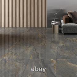 Grey Stone Rectangle Rectified Large Format Wall & Floor Tile Matt Porcelain