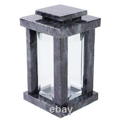 Handcrafted Grave Lamp Made Of Granite Orion Dark Gray Natural Stone Classic