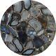Handmade Semi Precious Coffee Side Round Only Table Top Natural Agate Stone