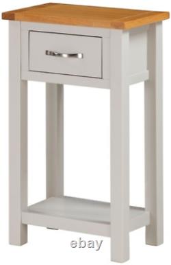 Hartford Painted Hall Telephone Side Table Grey Natural Stone 45 x 30 x 75cm