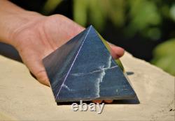 Huge 100MM Natural Grey Kyanite Stone 10CM Metaphysical Healing Power Pyramid