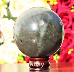 Huge 145MM Natural Grey Aventurine Stone Metaphysical Meditation Healing Sphere